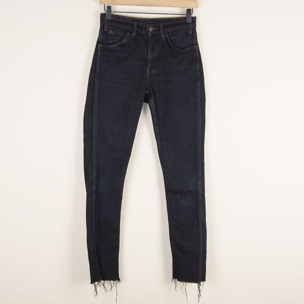 Levis LVC Orange Tab 606 Super Slim Dark Wash Raw Hem Jeans Sz 26